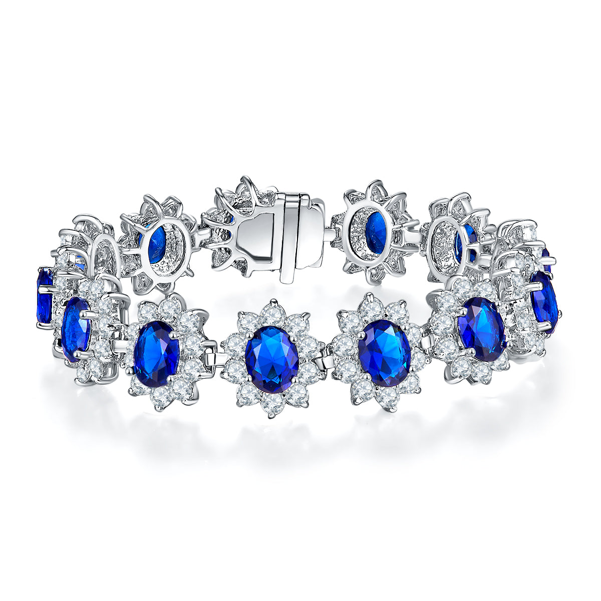 BMB200154 Royal Inspired Sophisticated Luxury Oval-Cut Cubic Zirconia - Bracelet