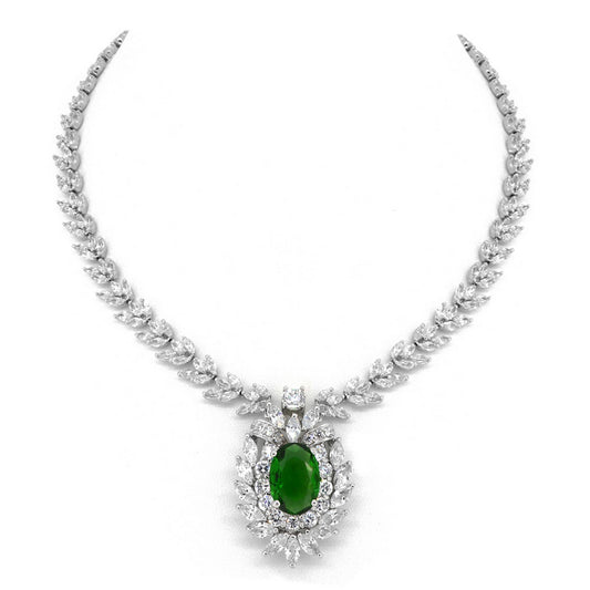 BMN66003 - Dazzling Corundum CZ - Statement Necklace